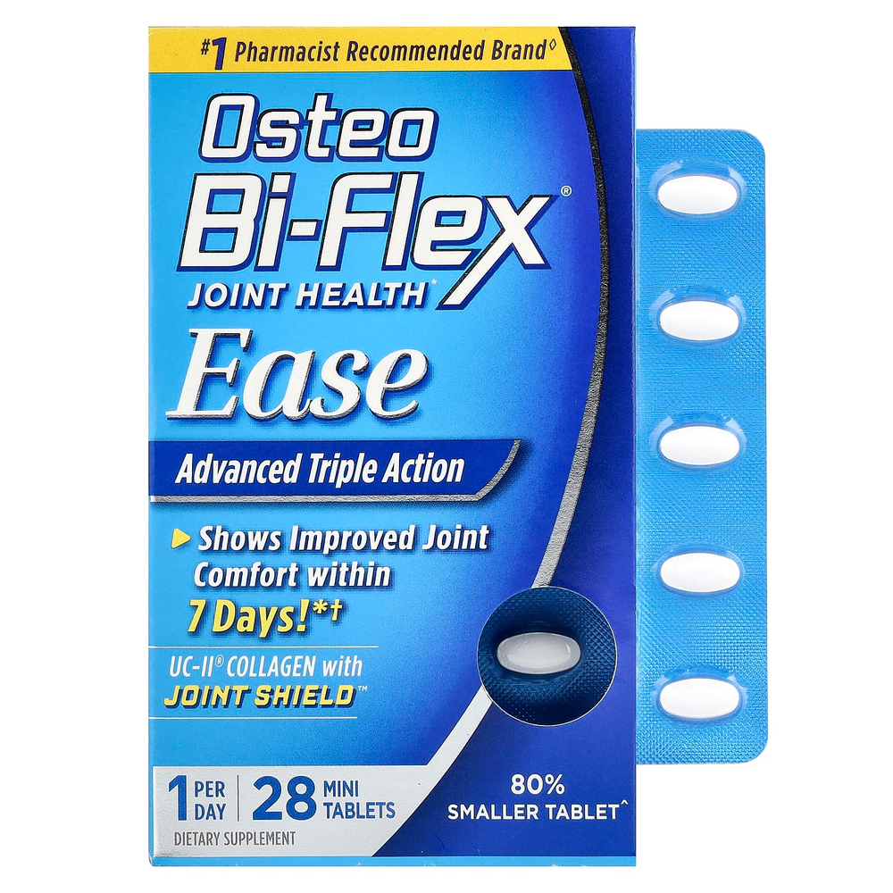 Osteo Bi-Flex, Joint Health, Ease, улучшенная формула тройного действия, 28 мини-таблеток