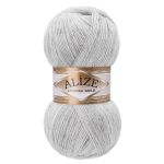 Пряжа Alize (Ализе) Angora Gold / уп.5 мот. по 100 г, 550м, 208 светло-серый меланж A