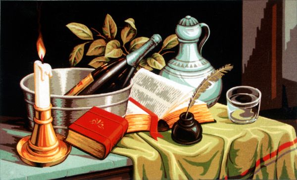 Рисунок для вышивания Soulos (канва жесткая), Натюрморт со свечей, 60х85 см