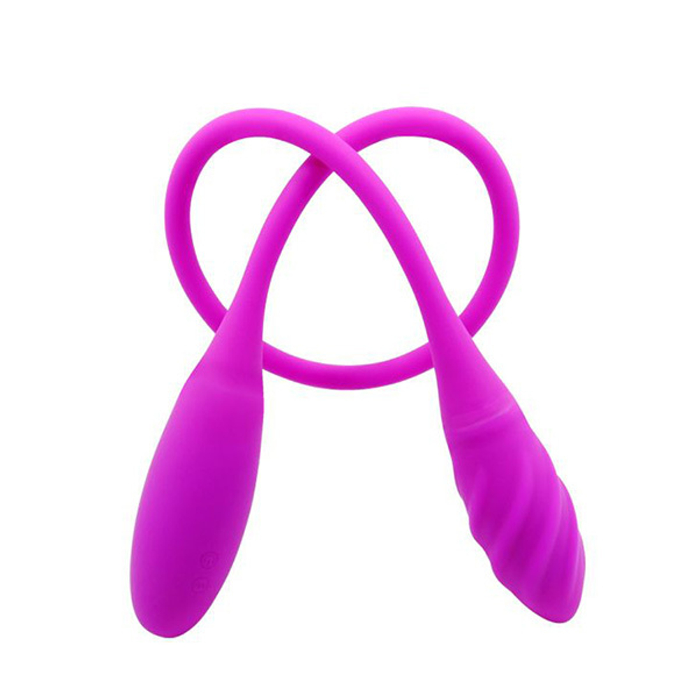 Двусторонний вибромассажер 60см на гибком стержне Baile Snaky Vibe BI-014327-1