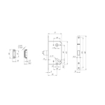 Корпус врезного замка MAGNM85C-50 (M85C-50) SN мат.никель