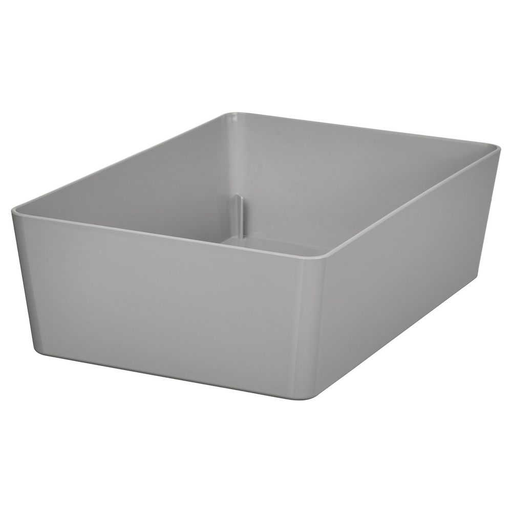 IKEA KUGGIS  (ИКЕА КУГГИС)  -  Контейнер - светло-серый 18x26x8 см