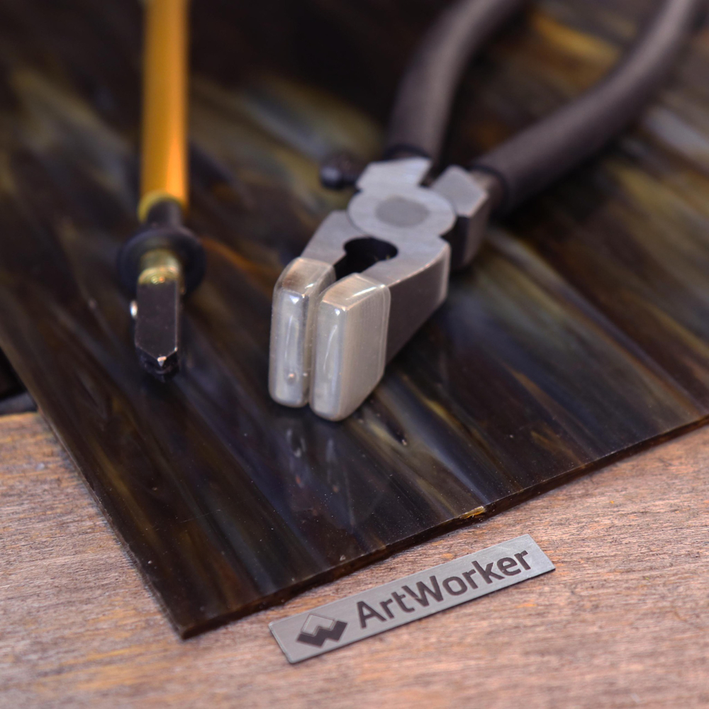 Коричневое непрозрачное витражное стекло Wanda Stained GC 319 3мм ArtWorker