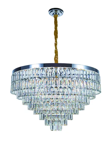 Люстра подвесная NewRgy 2752R/18A CHROME+CLEAR, 18×40 Вт, хромированная и прозрачная