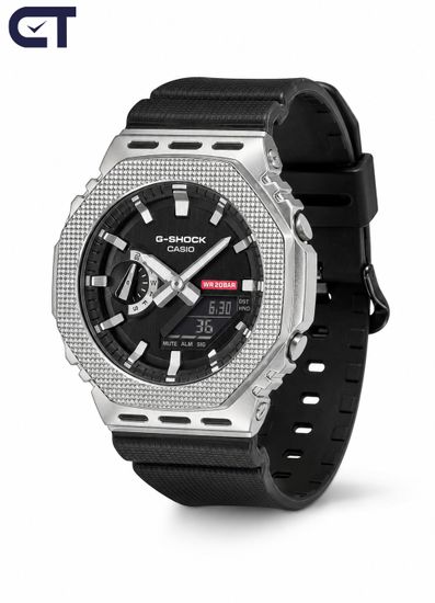 CASIO GM-2100M-1ADR G-SHOCK мужские наручные часы — металлическая восьмиугольная G-SHOCK с компактным корпусом