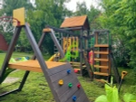 Детская площадка Спорт 3 с качелями гнездо 100см