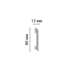 Плинтус напольный Decomaster ECO LINE D037-115 80х13х2400мм