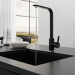 Смеситель для кухни 35к MIXLINE МЛ-ГС14 (ML-GS14) (308) черный высок. излив