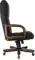 Кресло руководителя Бюрократ T-9932Walnut черный кожа крестов. металл/дерево