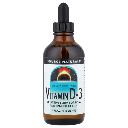 Source Naturals, витамин D3, 118,28 мл (4 жидк. унции)