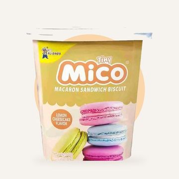 Печенье Tiny Mico Macaron, макарун со вкусом лимонного чизкейка, 88 г