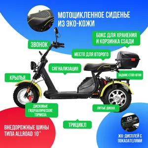 Электротрицикл SIBERTON PRO TRIKE 3000W (60V/21Ah) фото №3
