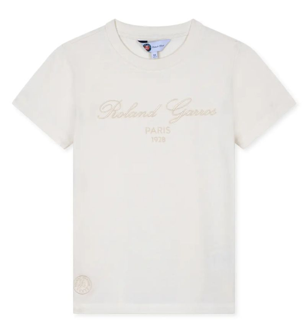 Футболка для мальчика теннисная Roland Garros Kids Tiago Sporty Chic - ecru