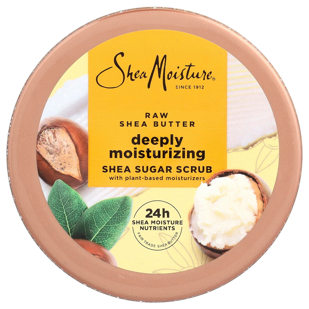 SheaMoisture, скраб с сахаром ши, глубокое увлажнение, необработанное масло ши, 340 г (12 унций)