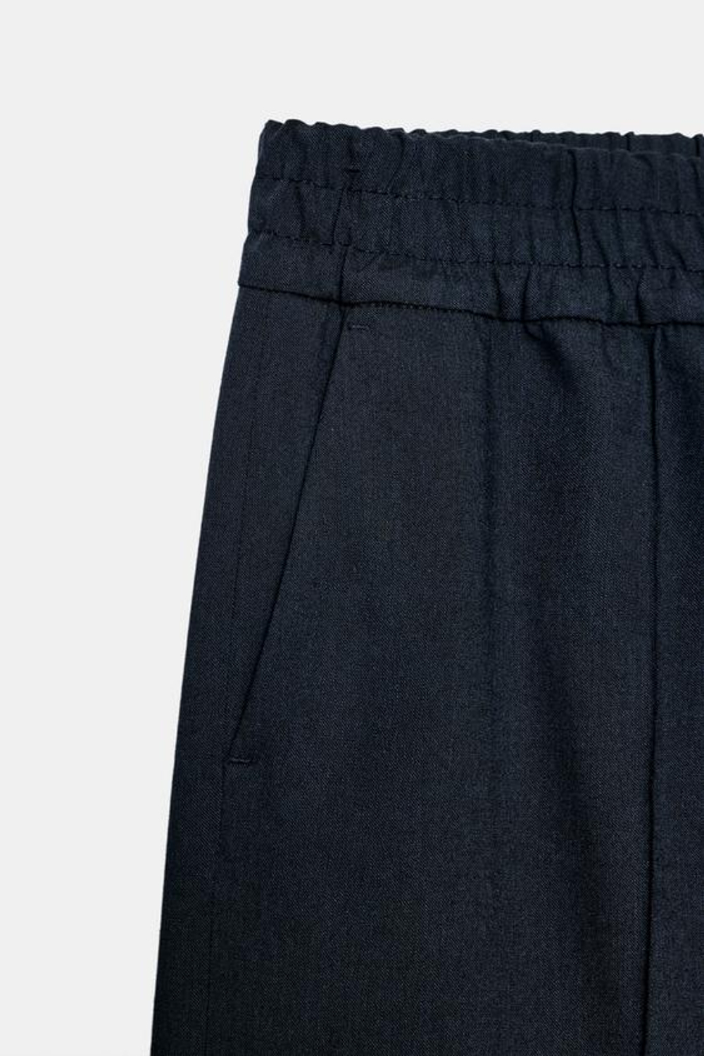ZARA ШИРОКИЕ БРЮКИ ИЗ ШЕРСТИ — ZW COLLECTION, МОРСКОЙ СИНИЙ