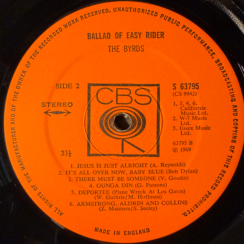 The Byrds - Ballad Of Easy Rider (Англия 1969г.)