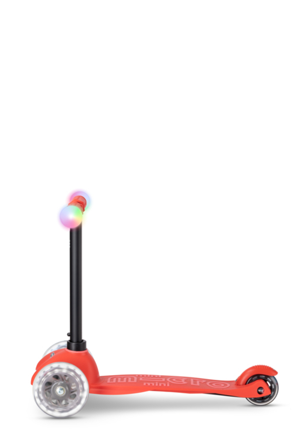 Самокат Micro Mini2Grow Deluxe Magic LED красный