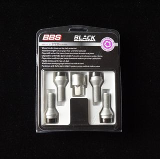 Комплект болтов колесных секретных BBS black (4 болта M14x1.25x32.0 KE60°)