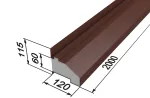 Цокольный отлив для термопанелей, 120×115×2000 мм, оцинкованная сталь