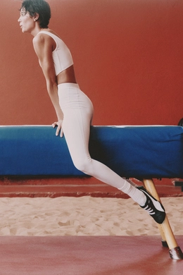 Леггинсы с рельефными швами SPORT Белый