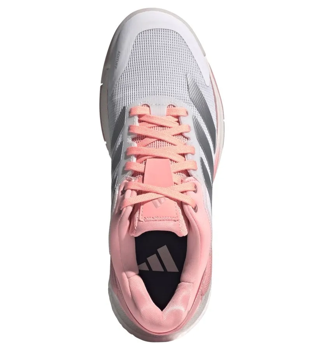 Женские кроссовки для padel Adidas Crazyquick Boost Padel W - cloud white/silver metallic/frozen turbo