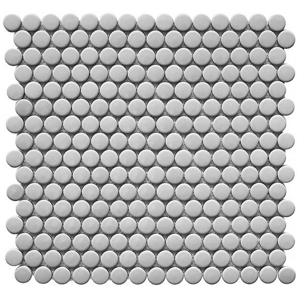 Мозаика Penny Round Grey Glossy (NK50096)