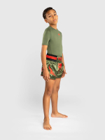 Шорты тайские детские Venum Inferno Army Green/Orange