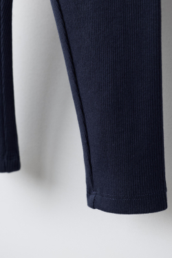ZARA ЛЕГИНСЫ В РУБЧИК С ЭТИКЕТКОЙ, МОРСКОЙ СИНИЙ