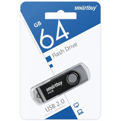 Флеш-накопитель 64 Gb Smartbuy Twist Black