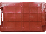 Ящик перфорированный 600×400×200, арт.: 102-1, объём 48, красный, код: 02348