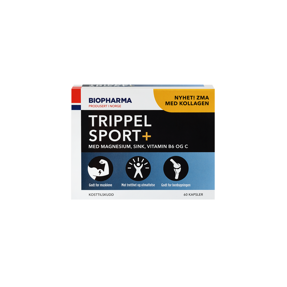 Витамины для спорта Biopharma Trippel Sport+ ZMA цинк, магний B6 коллаген для суставов