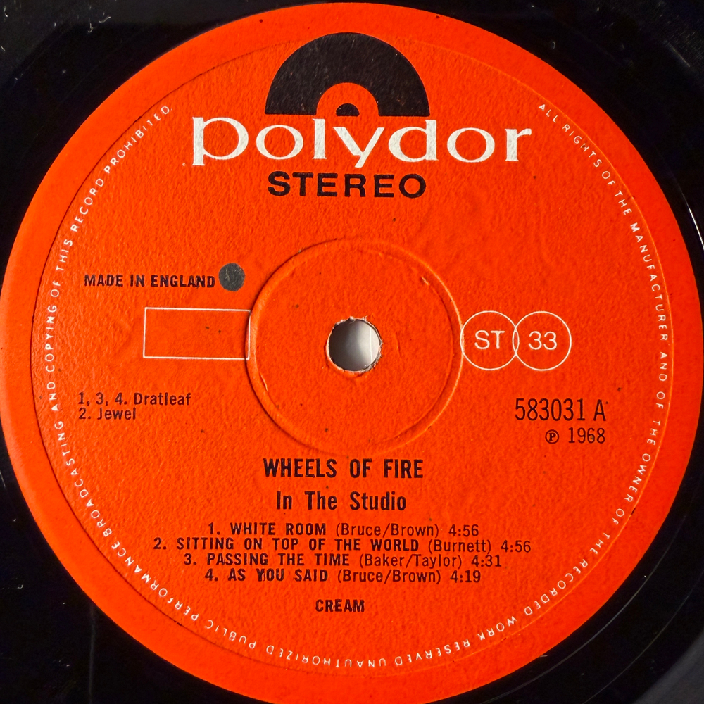 Cream – Wheels Of Fire 2LP (Англия 1968г.)