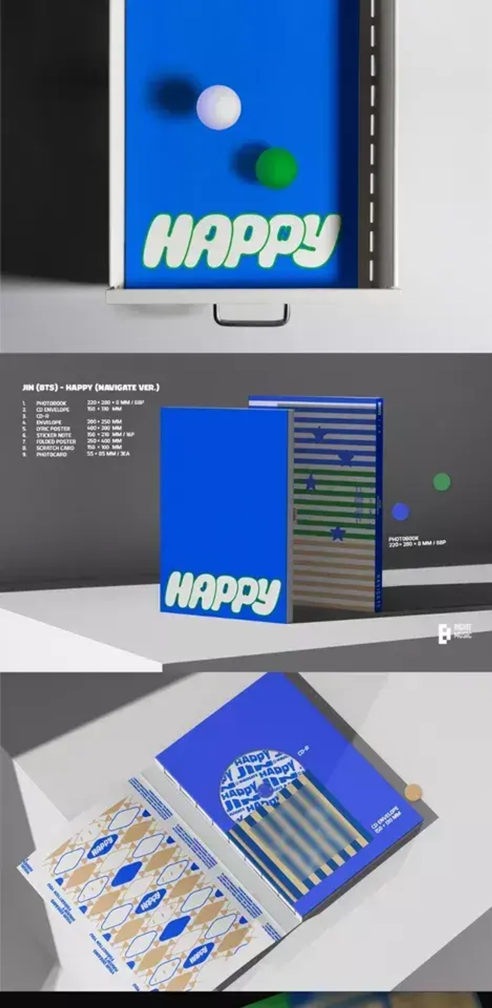 Альбом JIN BTS - HAPPY (Journey ver.)