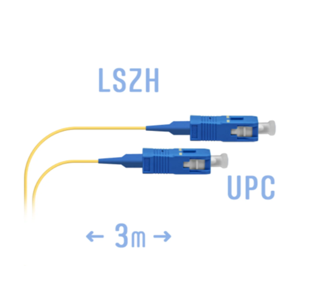 SNR-PC-FC/UPC-SC/UPC 3.0mm Патчкорд оптический FC/UPC-SC/UPC SM  3 метра