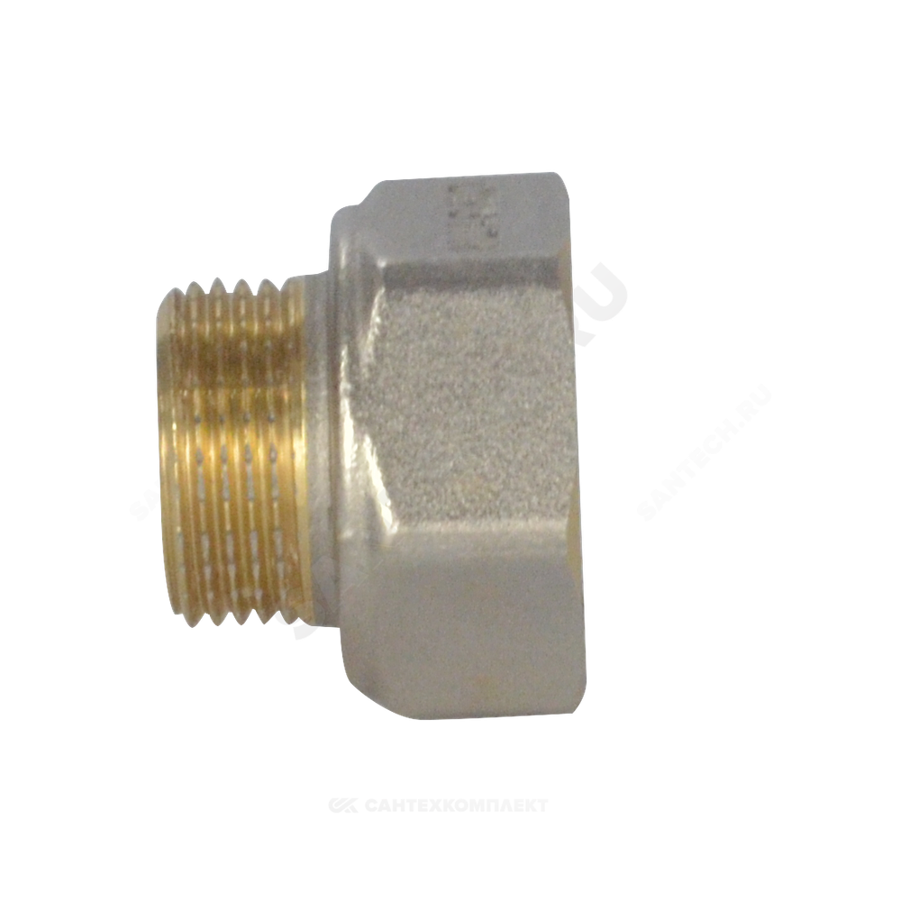 Переход латунь никель реборда Ду 25х20 (1"х3/4") ВР/НР 9021 ГОСТ 32585-2013 Aquasfera 9021-03