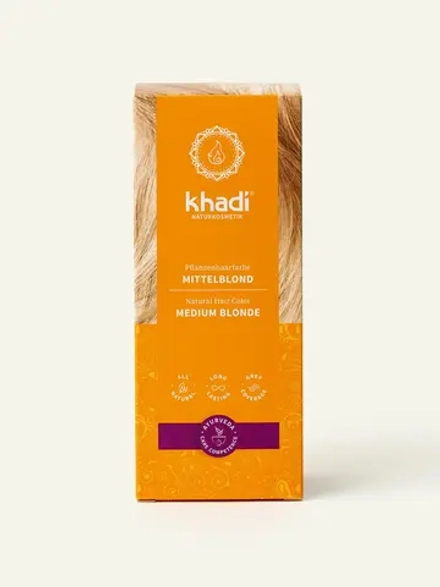 СРЕДНИЙ БЛОНД натуральная краска для волос Khadi Naturprodukte, 100 гр