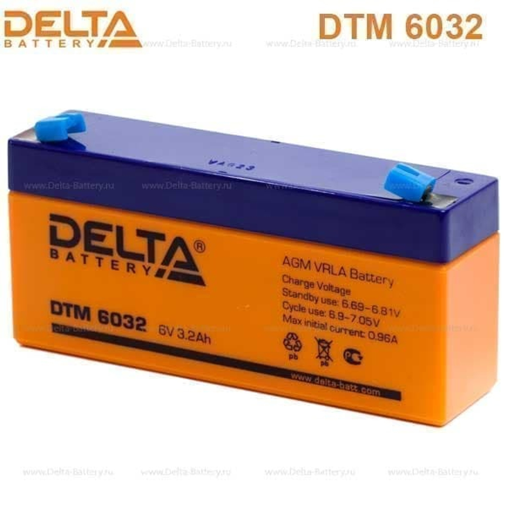 Аккумуляторная батарея Delta DTM 6032 (6V / 3.2Ah)