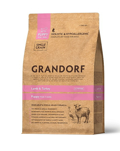 Grandorf PUPPY (Грандорф Паппи) сухой корм ягненок с индейкой и рисом для щенков 10кг