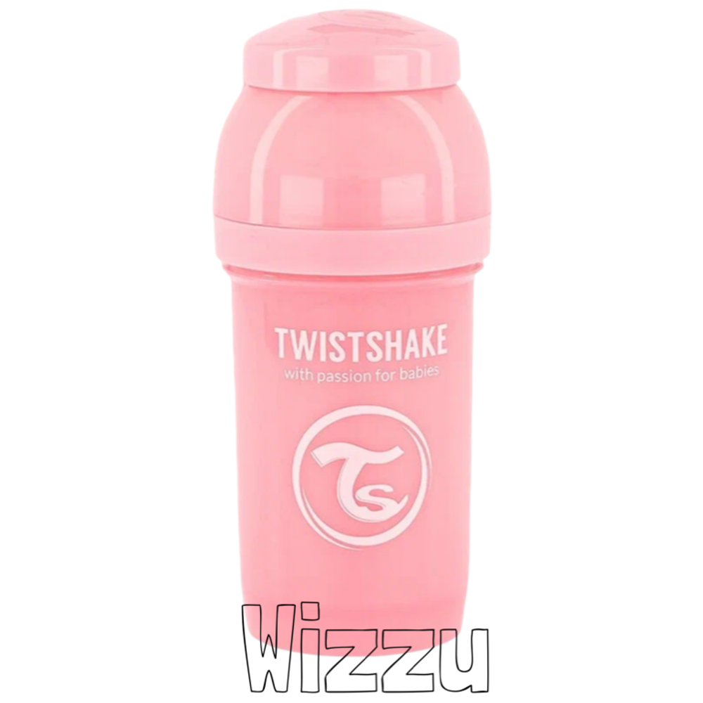 Антиколиковая бутылочка Twistshake для кормления 180 мл. Пастельный розовый (Pastel Pink). Арт. 7849