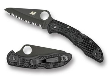 Складной нож Spyderco Salt 1 88SBBK c клинком из стали H1, рукоять FRN
