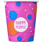 Стакан одноразовый бум односл. 250 мл d-80мм Happy People МИКС 50шт/уп