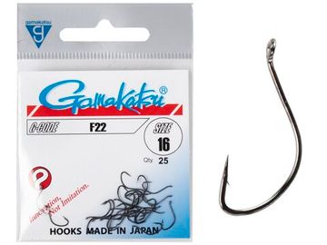 Крючки Gamakatsu F22 HOOKS BLACK разм. 16 25шт.