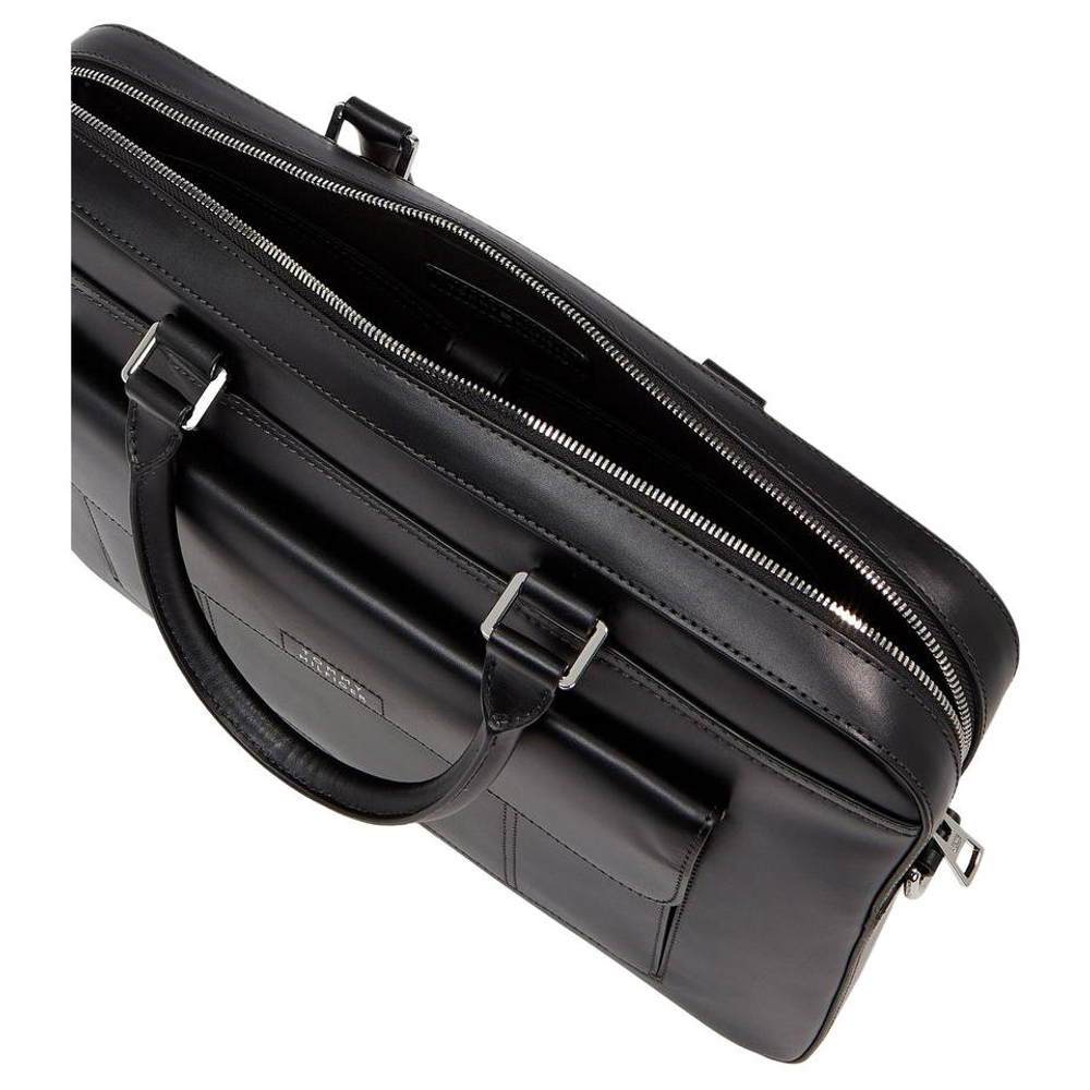 Tommy Hilfiger Leather Shoulder Bag, Crossbody Bag, Handbag, Laptop Bag Men"s Black