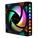 Комплект из 3 вентиляторов ТЕСЛА (TESLA) RGB120-GD3, 120мм, 3-pin+Molex, черный-белый/FRGB, 1200rpm, 38CFM, 21дБ, антивибропрокладки (TSL-120-GD3)