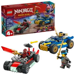 Конструктор LEGO Ninjago 71840 Дуэль гоночных автомобилей Rogue и Drix