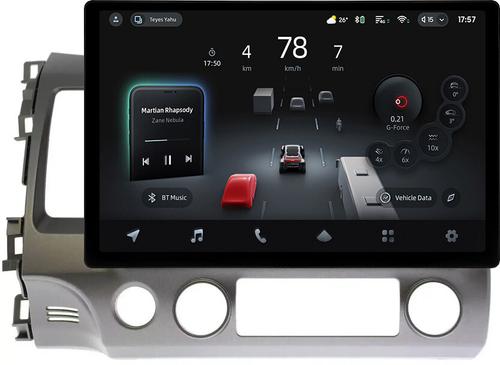 Магнитола для Honda Civic 8 4d 2005-2012 (левый руль, рамка 10) - Teyes CC4-PRO монитор 13" 2K QLED на Android 13, Быстрейшая, Snapdragon 778G, ИИ, CarPlay, DSP, 4G SIM-слот