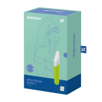Лаймовый мини-вибратор Ultra Power Bullet 7 (Цвет: лаймовый)