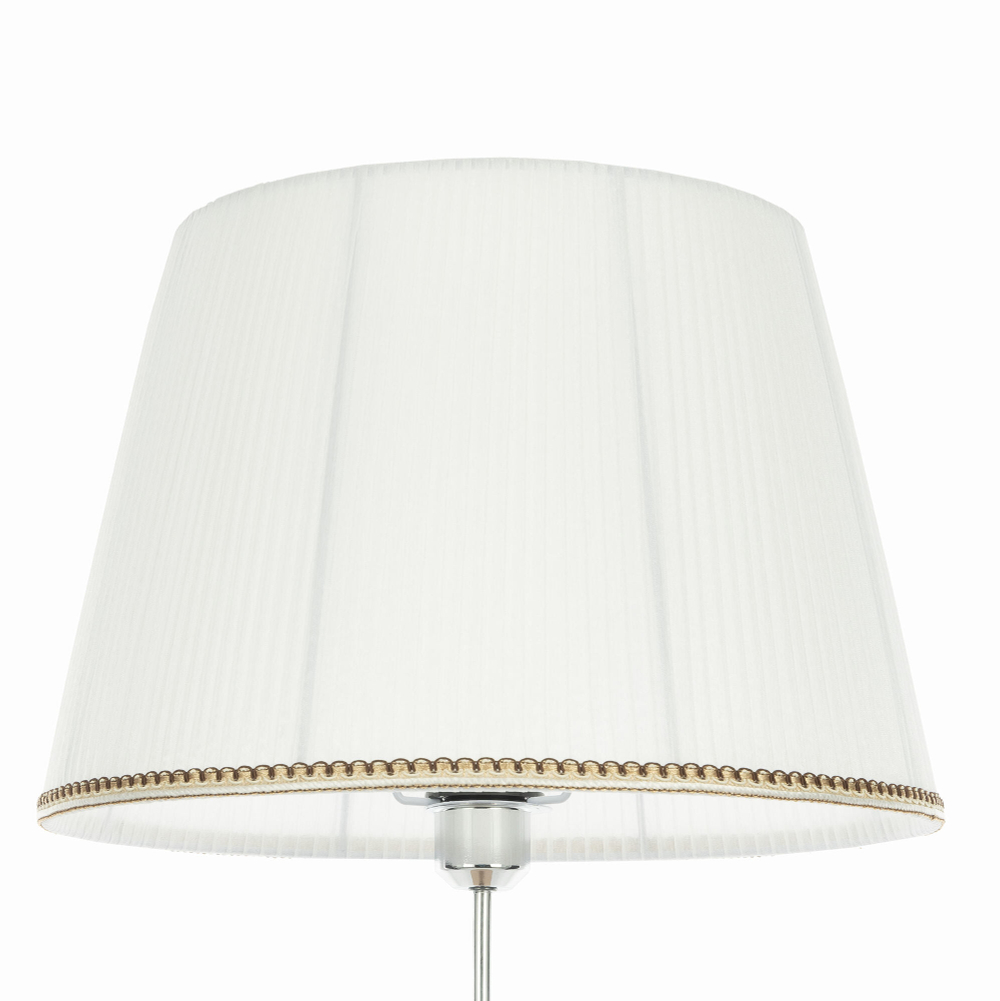 Citilux Линц CL402970T Торшер хром со столиком и белым абажуром