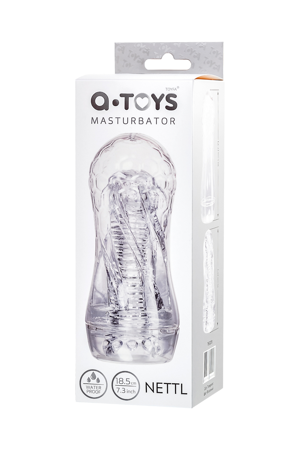 Мастурбатор A-Toys by TOYFA Nettl, ABS пластик, прозрачный 18,5 см