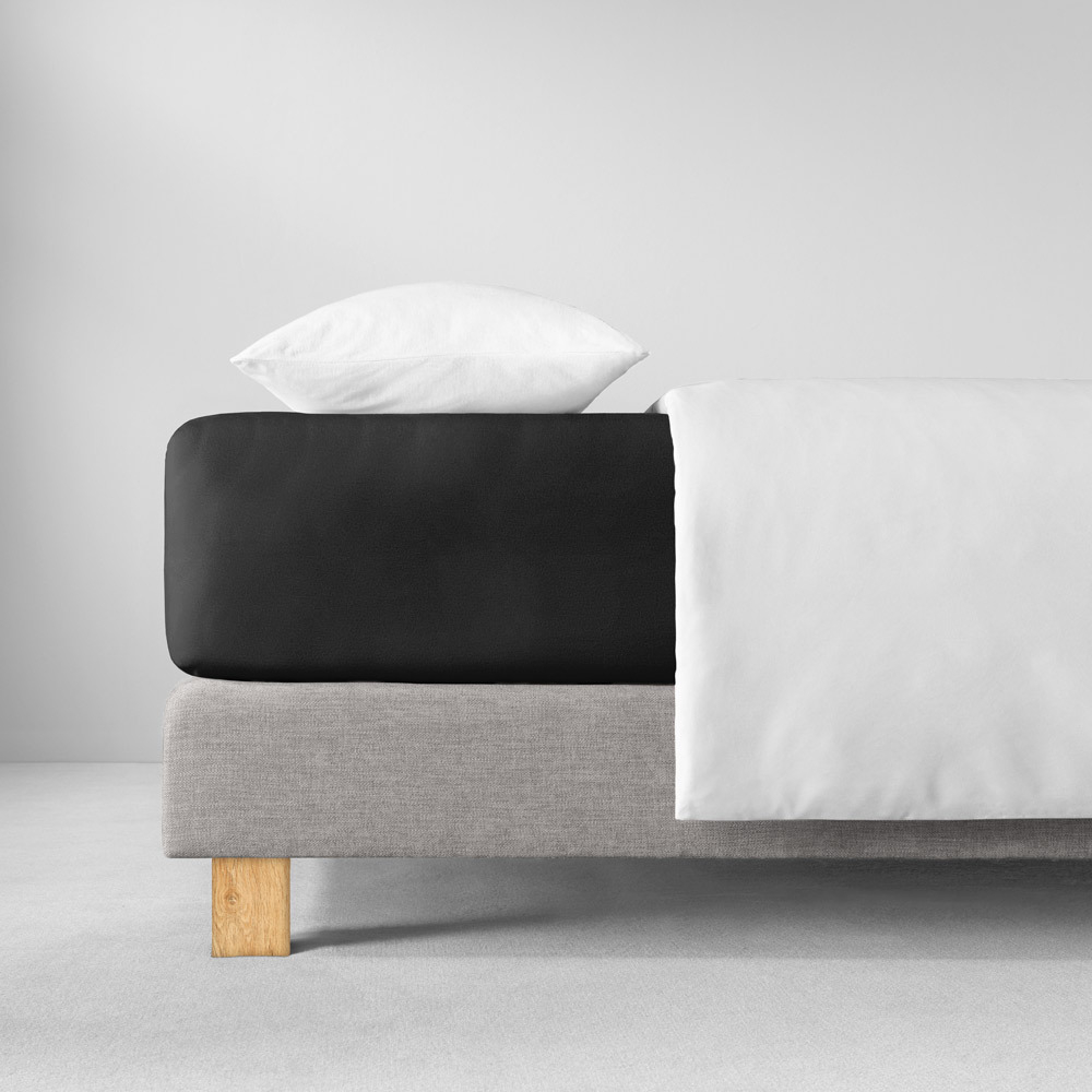 Простыня на резинке 100x200 Estella 900 schwarz черная